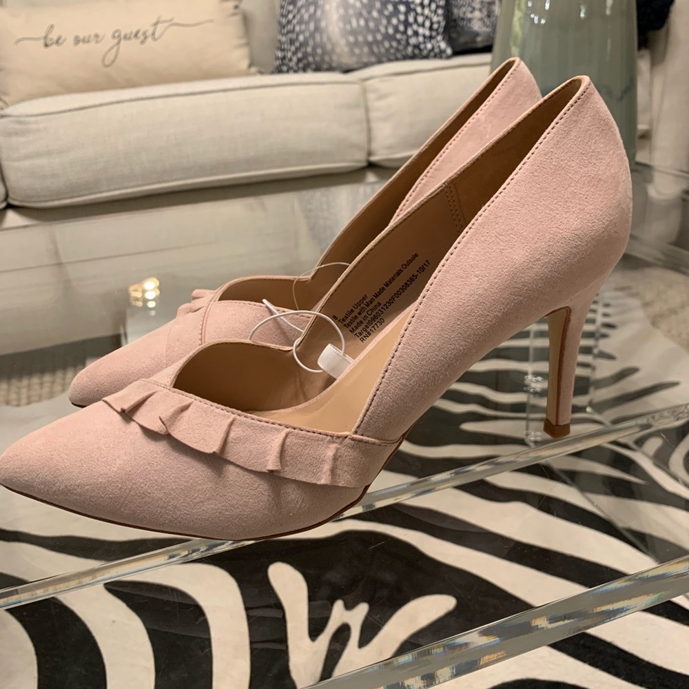NWT A New Day Blush Pink Ruffle Pump. Size 8. Brand new in box.